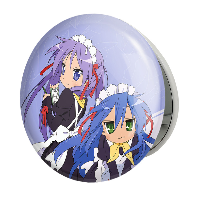 آینه جیبی خندالو طرح ایزومی و کاگامی انیمه ستاره خوش شانس Lucky Star مدل تاشو کد 23610 