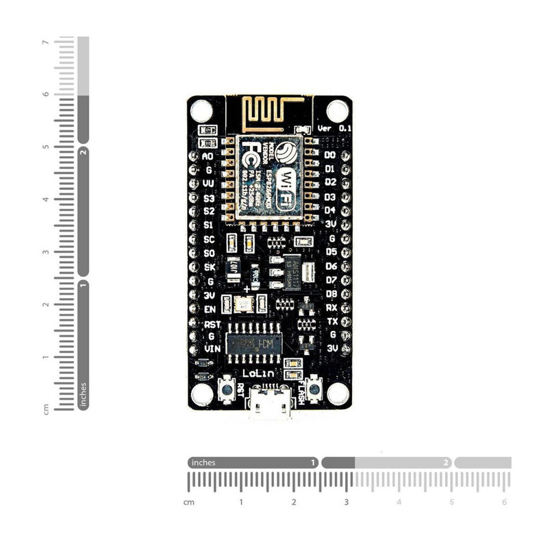 برد وایفای مدل Esp8266 nodemcu به همراه برد پایه
