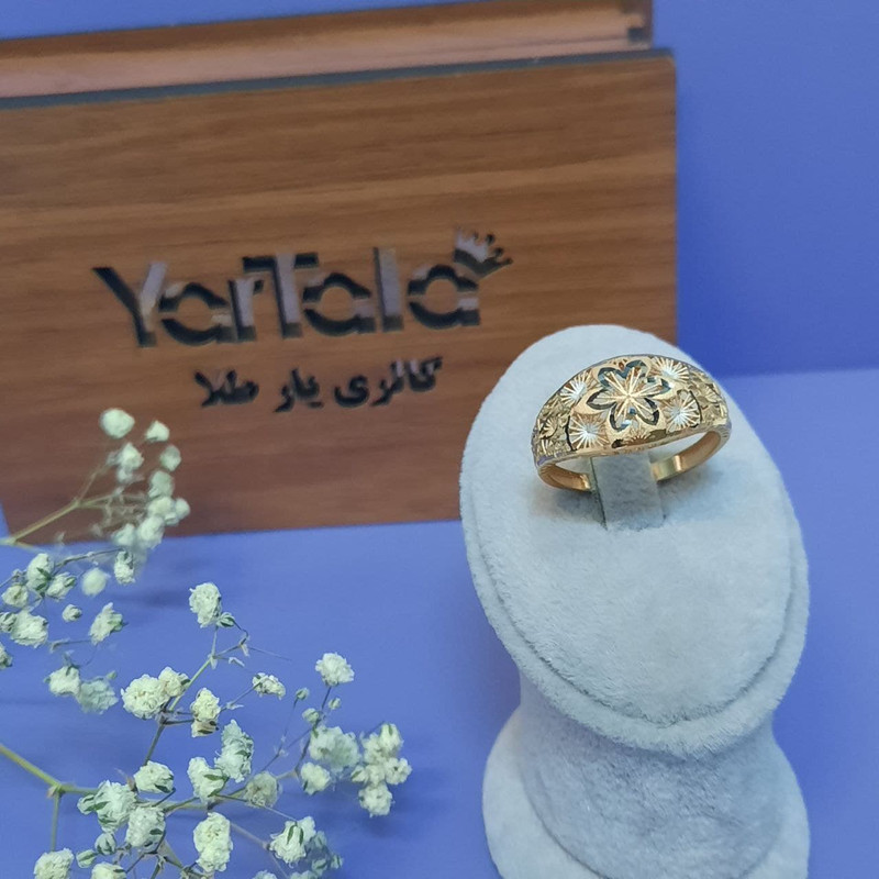 انگشتر طلا 18 عیار زنانه گالری یارطلا  مدل فیوژن  کد ANFAVA03