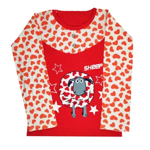 تی شرت آستین بلند دخترانه مدل Lamb smartly