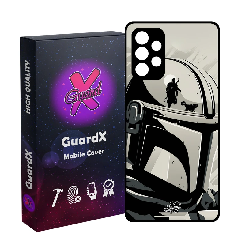 کاور گارد ایکس طرح Mandalorian مدل Glass10502 مناسب برای گوشی موبایل سامسونگ Galaxy A32 4G