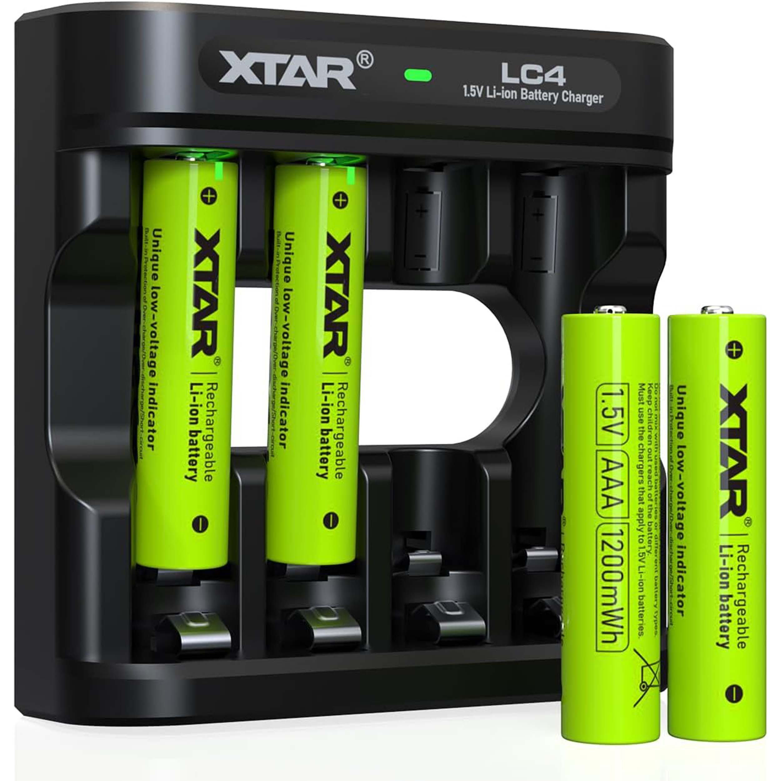 شارژر باتری اکستار مدل LC4 به همراه چهار عدد باتری قلم اکستار شارژر باتری اکستار مدل LC4 به همراه چهار عدد باتری قلم اکستار