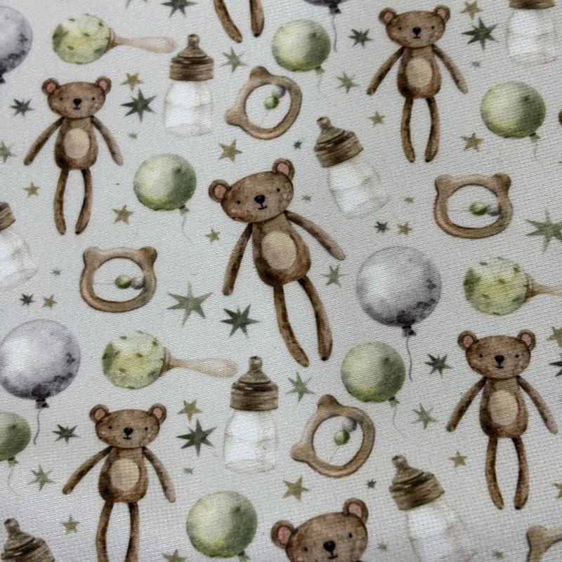 پارچه ملحفه عرض 1.5 متر مدل والا طرح مخمل طرحدار خرسی رنگ طوسی روشن