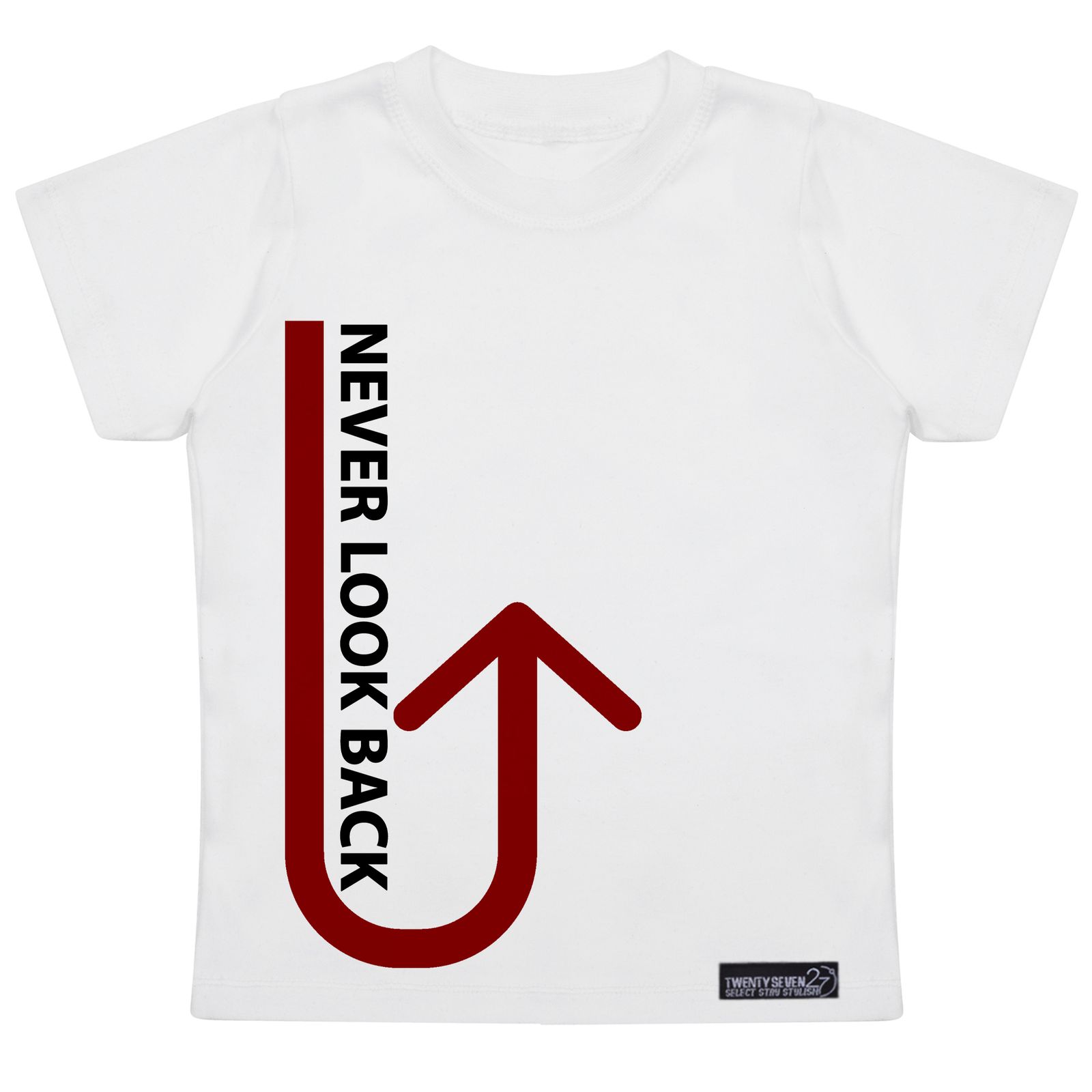 تی شرت آستین کوتاه دخترانه 27 مدل Never Look Back کد MH981 -  - 1