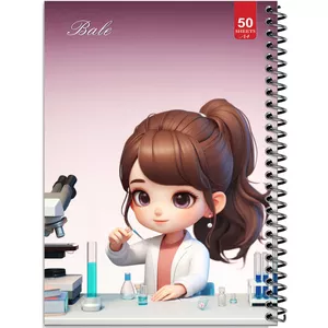 دفتر نقاشی 50 برگ انتشارات بله طرح دختر دانشمند کد A4-L703