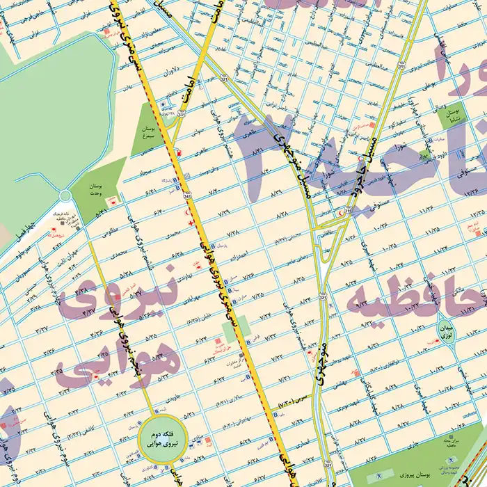 نقشه انتشارات ایرانشناسی مدل منطقه 13 شهرداری تهران کد 413