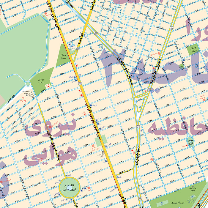 نقشه انتشارات ایرانشناسی مدل منطقه 13 شهرداری تهران کد 413