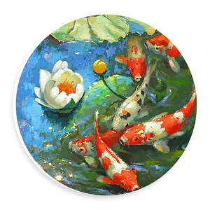   دیوارکوب طرح نیلوفر آبی و ماهی ها مدل wtb834