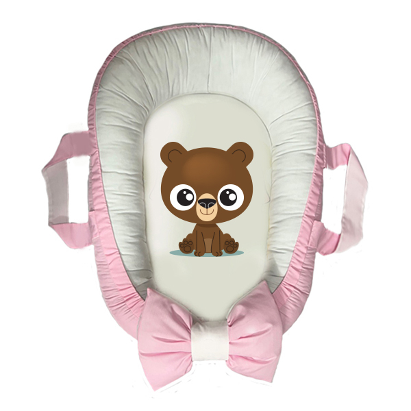 سرویس خواب سه تکه نوزاد مدل گارد محافظ دار طرح خرسی کوچولو کد 053