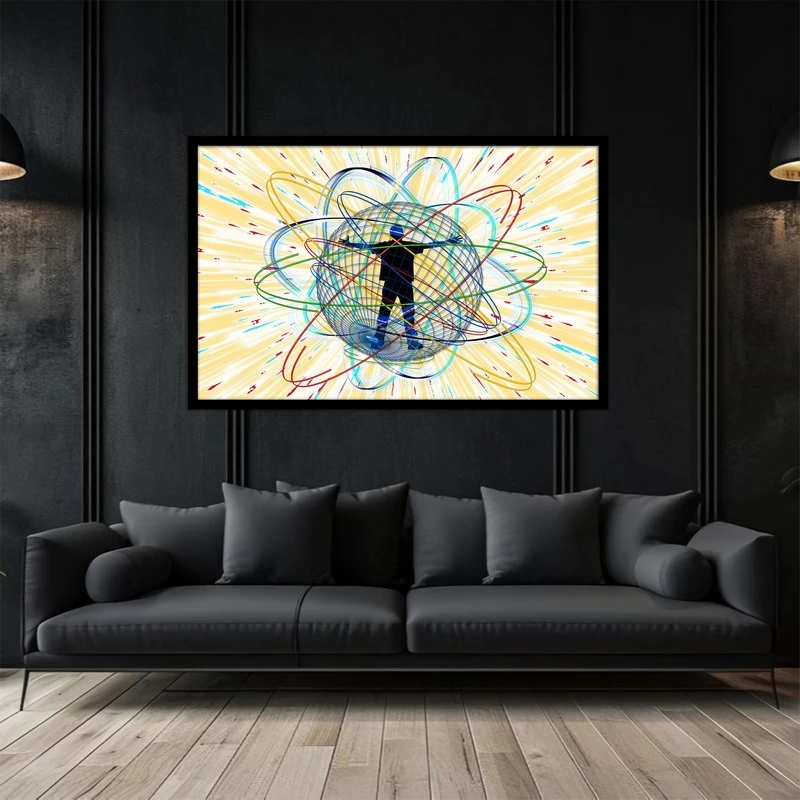 تابلو بکلیت طرح انرژی بدن انسان  هسته و اتم مدل B-bu5007