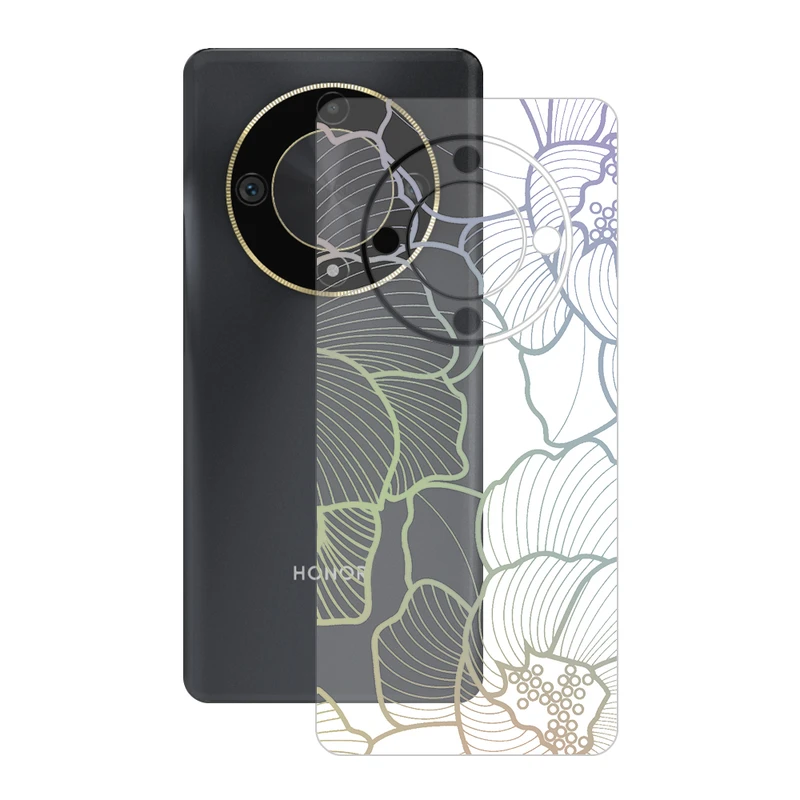 برچسب پوششی ریمکس مدل Clea طرح گل مناسب برای گوشی موبایل آنر X9b