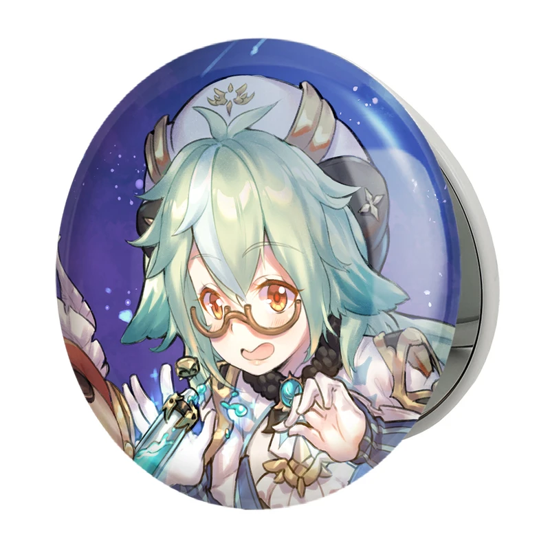 آینه جیبی خندالو طرح بازی گنشین ایمپکت Genshin Impact مدل تاشو کد 24617 