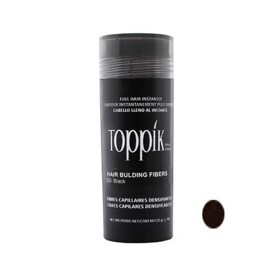 نقد و بررسی پودر پرپشت کننده مو تاپیک هیر فیلر کد 02 وزن 25 گرم رنگ مشکی توسط خریداران