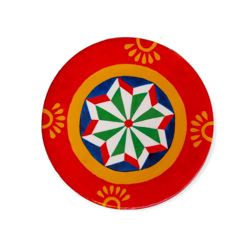 بشقاب دیوارکوب سفالی طرح D & G