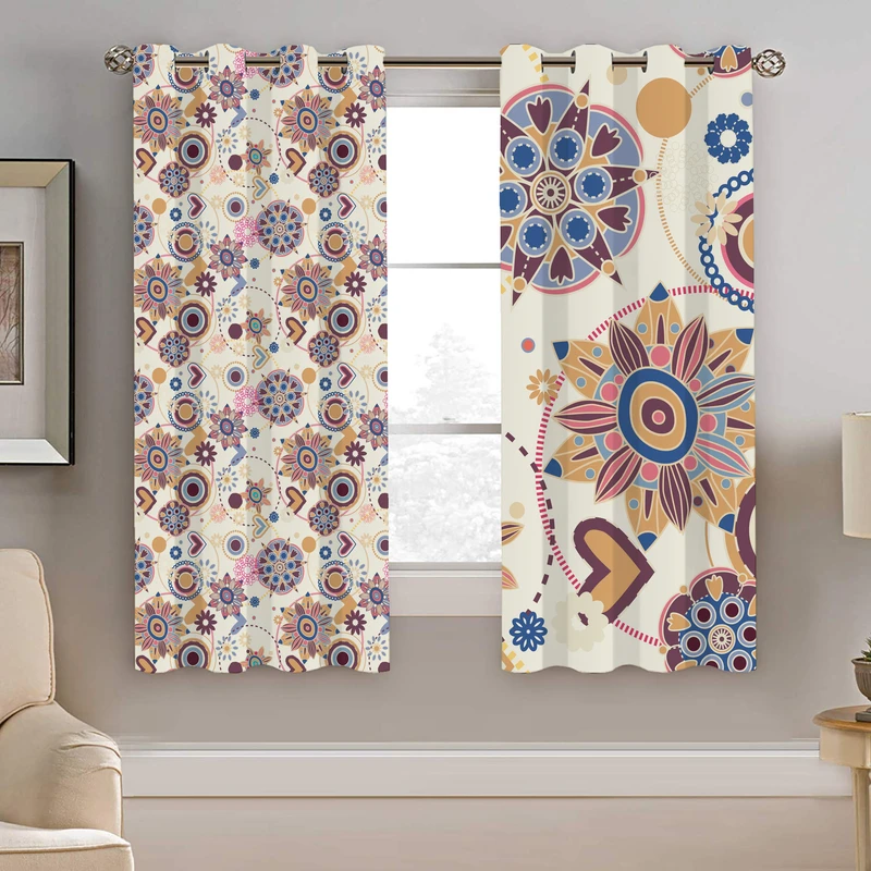 پرده نیروانا طرح سنتی مدل مخمل کد 4348 سایز 140×200 سانتی متر