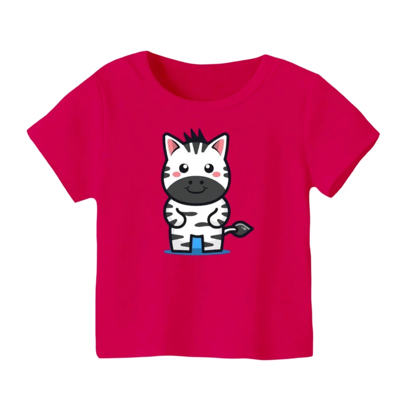 تی شرت آستین کوتاه بچگانه مدل گورخر کد ۱۲