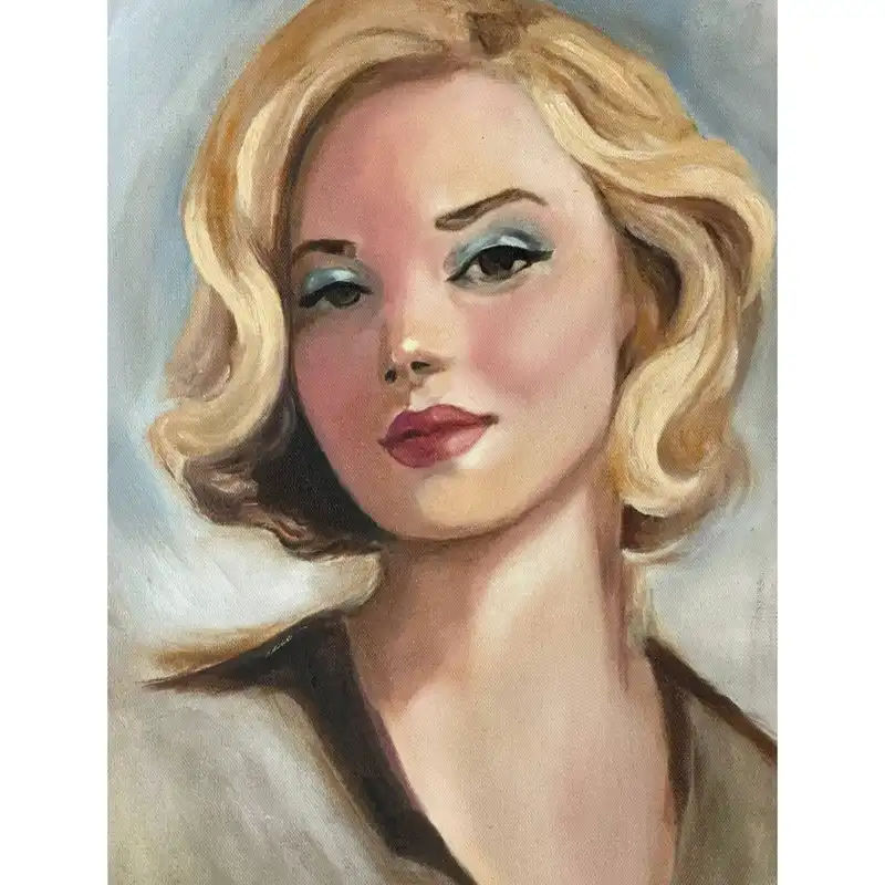 تابلو نقاشی رنگ روغن مدل دختر