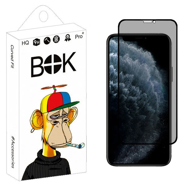 محافظ صفحه نمایش حریم شخصی بوک مدل SuperX Pro مناسب برای گوشی موبایل اپل iPhone XS Max/ 11 Pro Max  