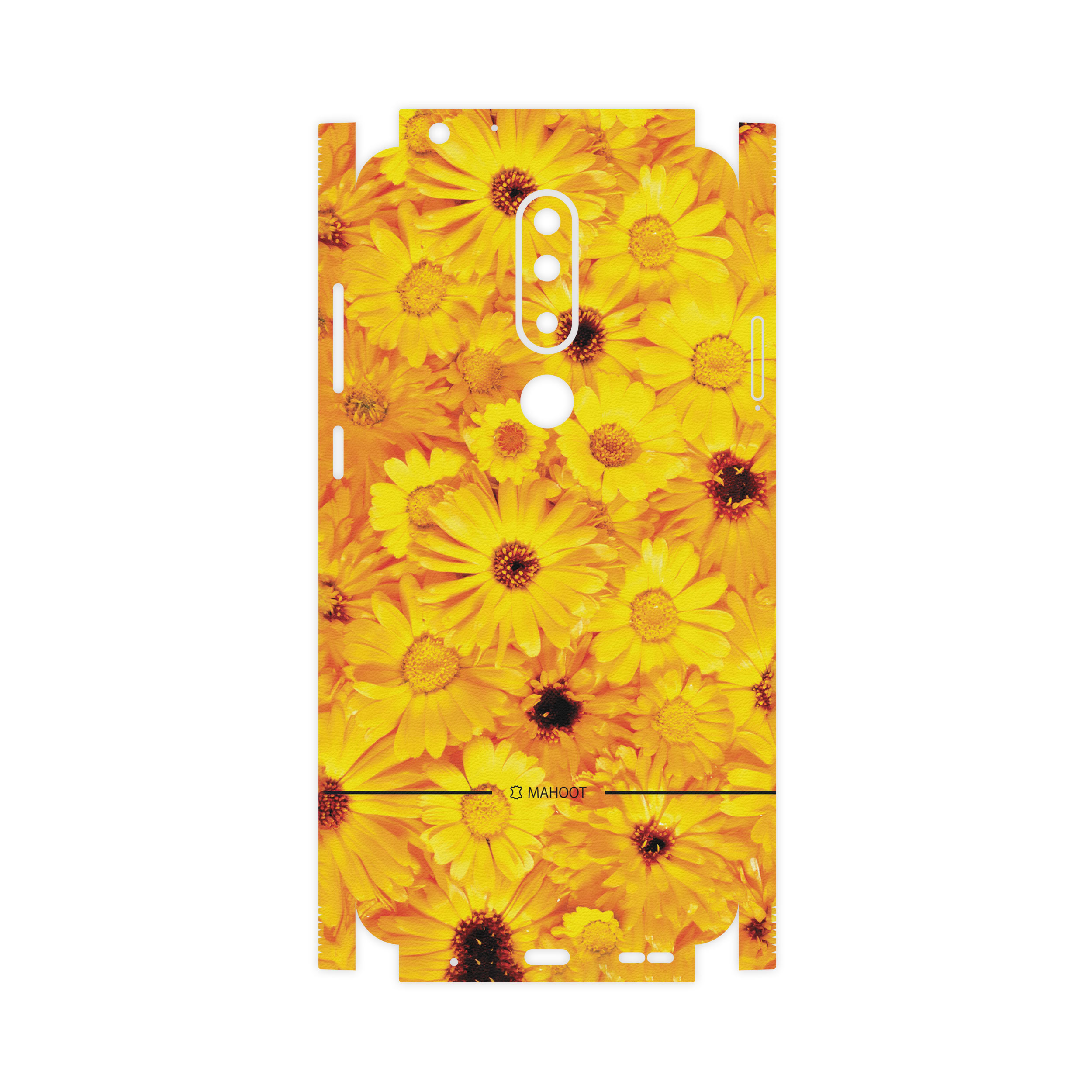 برچسب پوششی ماهوت مدل Yellow-Flower-FullSkin  مناسب برای گوشی موبایل نوکیا 5.1 Plus