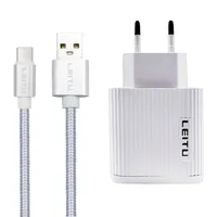 شارژر دیواری لیتو مدل LH - 6 به همراه کابل تبدیل USB-C