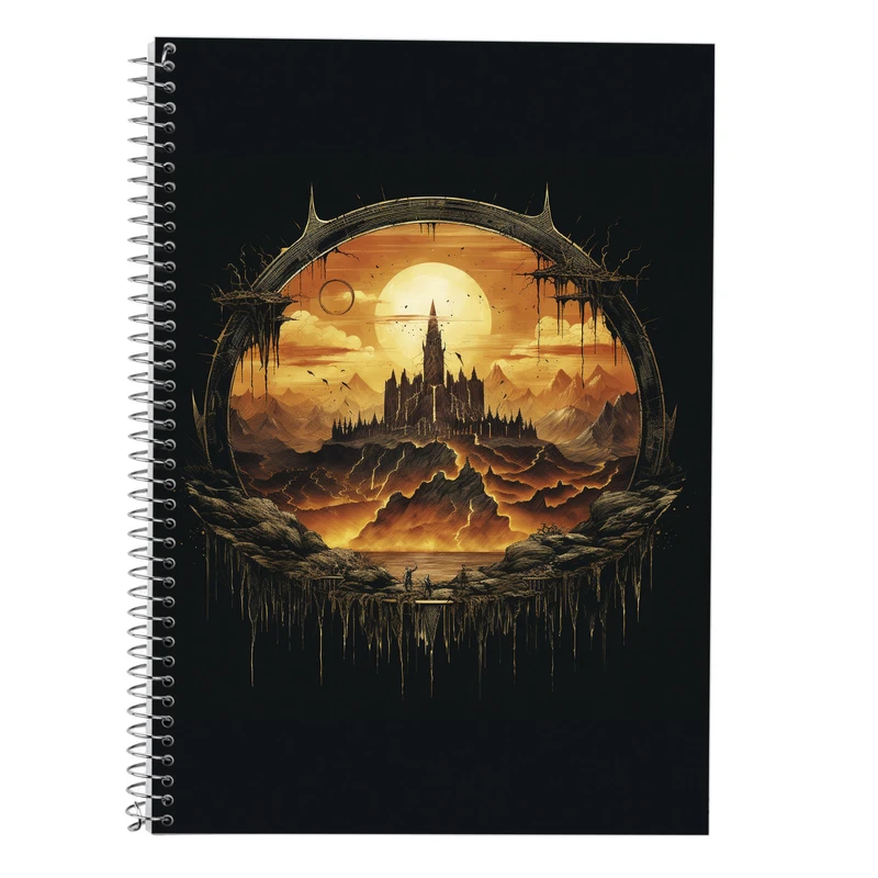 دفتر زبان 50 برگ مدوپد مدل سه خط طرح  ارباب حلقه ها The Lord of the Rings کد DF3093