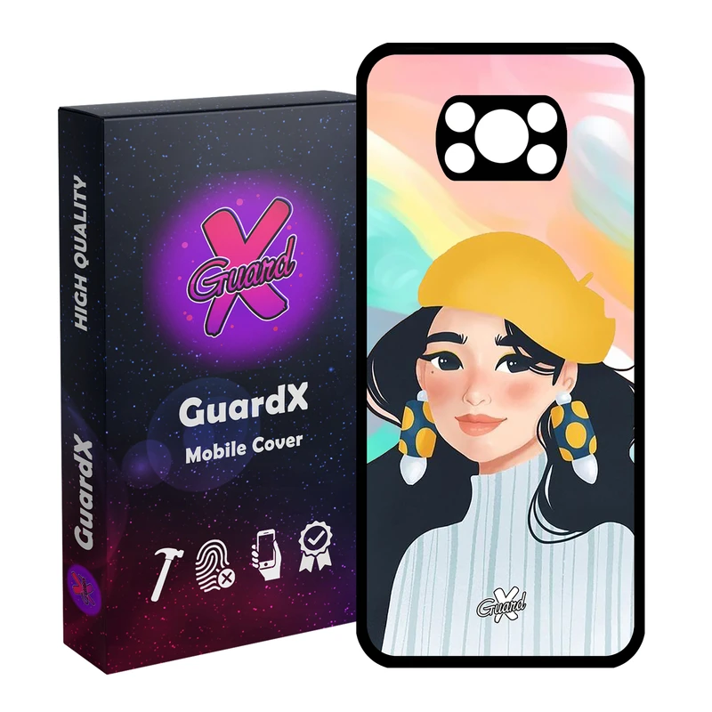 کاور گارد ایکس طرح دختر مدل Glass10261 مناسب برای گوشی موبایل شیائومی Poco X3 / Poco X3 NFC