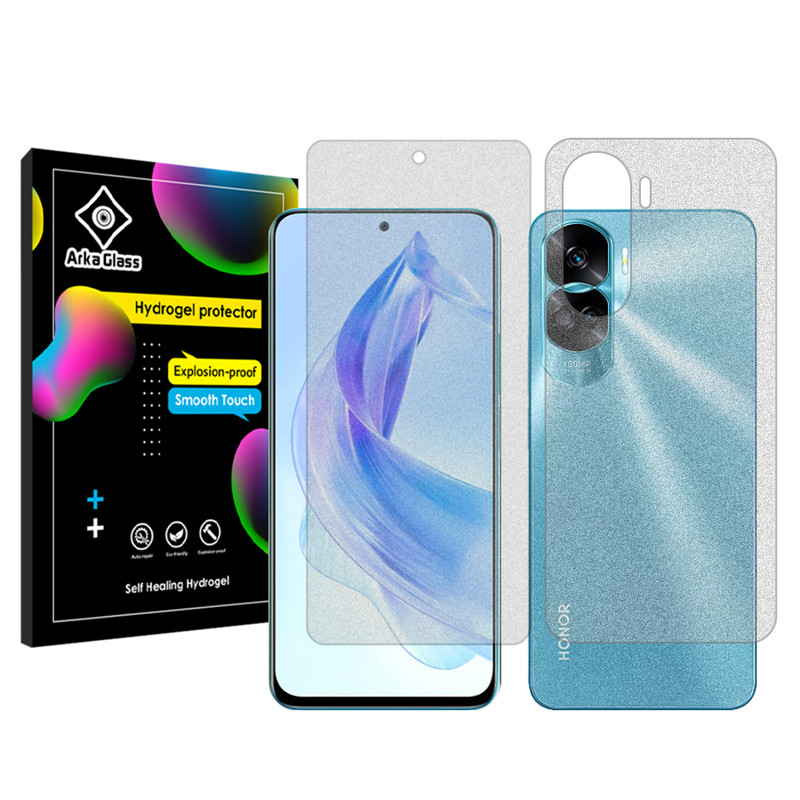 محافظ صفحه نمایش مات آرکا گلس مدل Tough مناسب برای گوشی موبایل آنر 90 Lite  به همراه محافظ پشت گوشی