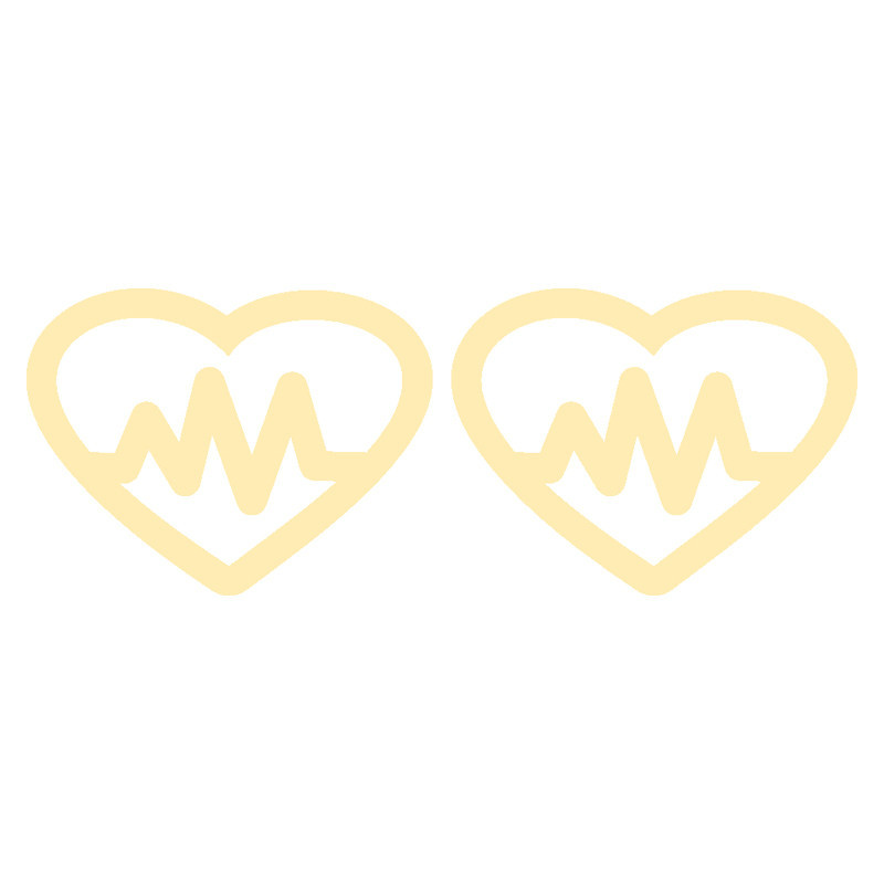گوشواره طلا 18 عیار زنانه الن نار مدل ضربان قلب کد N5209