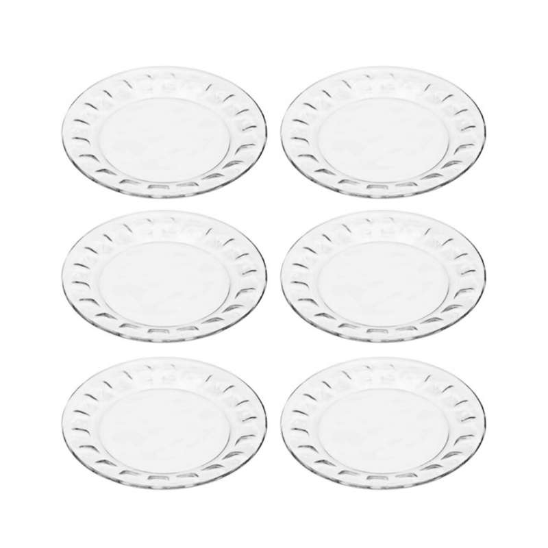 پیش دستی شیشه و بلور اصفهان مدل گلایل کد 524 بسته 6 عددی