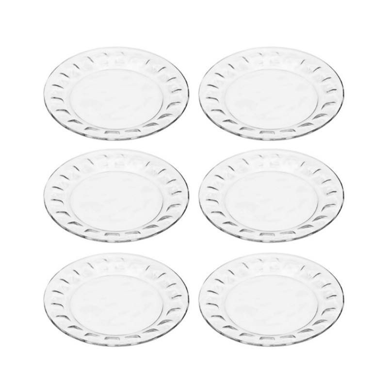 پیش دستی شیشه و بلور اصفهان مدل گلایل کد 524 بسته 6 عددی