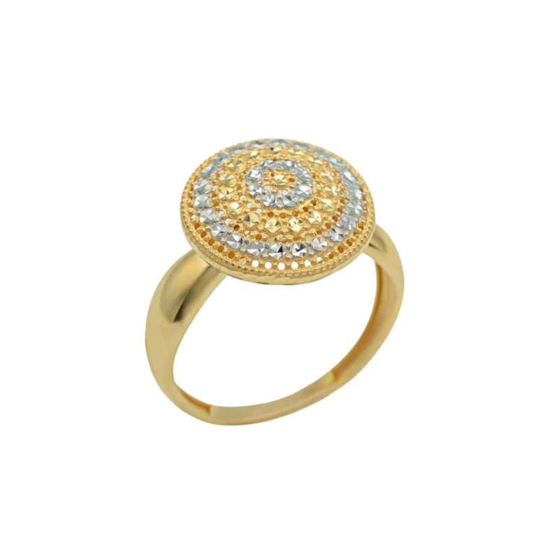 انگشتر طلا 18 عیار زنانه طلای کامک مدل آوا سایز 55