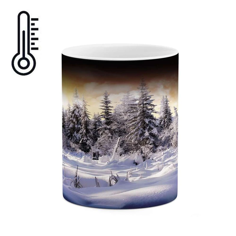 ماگ حرارتی کاکتی مدل منظره برفی کد mgh15086