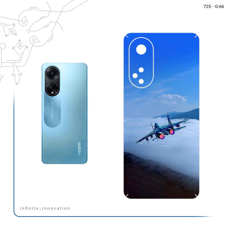 برچسب پوششی ماهوت مدل Fighter plane Su27 مناسب برای گوشی موبایل اپو A98