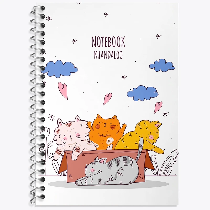 دفتر لغت 50 برگ خندالو طرح گربه های بامزه کد N1027