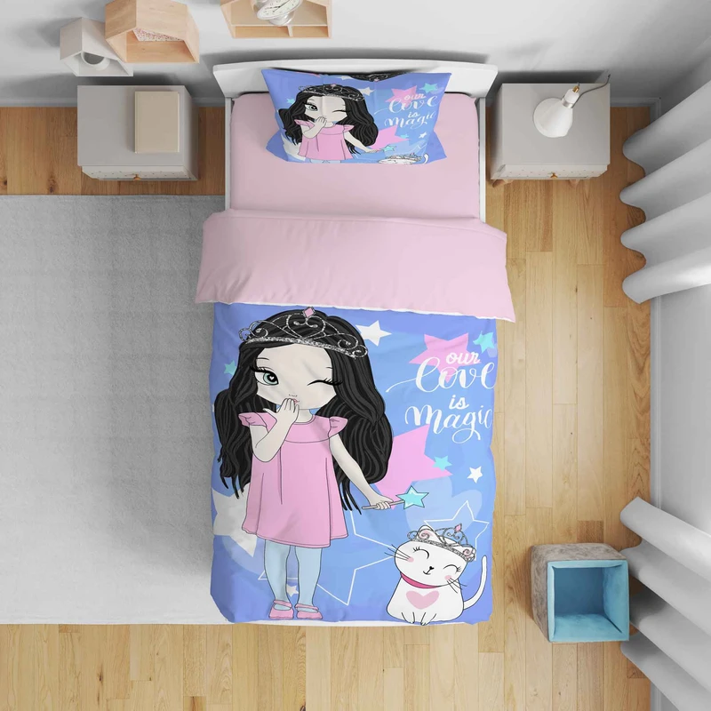 سرویس روتختی مدل دختر ستاره ای 5554 تک نفره 5 تکه