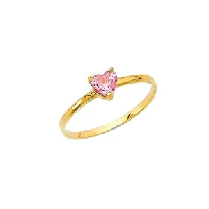  انگشتر طلا 18 عیار زنانه قیراط طرح قلب کد GH821