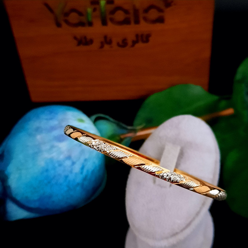 النگو طلا 18 عیار زنانه گالری یارطلا کد AL42-W-2 النگو طلا 18 عیار زنانه گالری یارطلا کد AL42-W-2