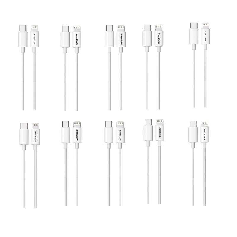 کابل تبدیل USB-C به لایتنینگ کینگ استار مدل K55 IC طول 1 متر بسته 10 عددی