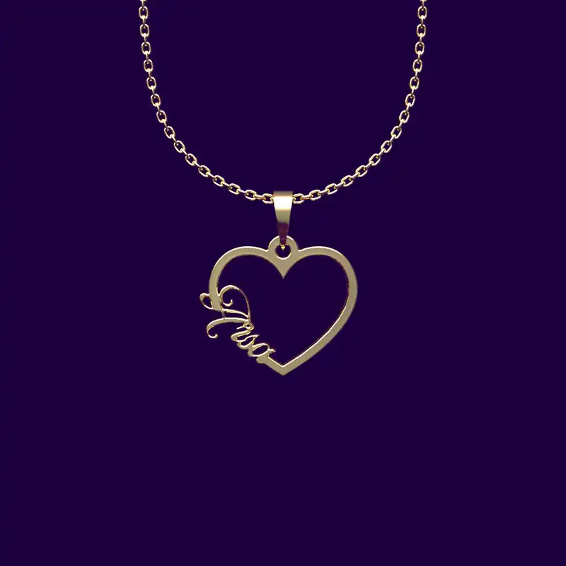 گردنبند طلا 18 عیار زنانه مدوپد مدل اسم Arsa کد VV2-1-1176