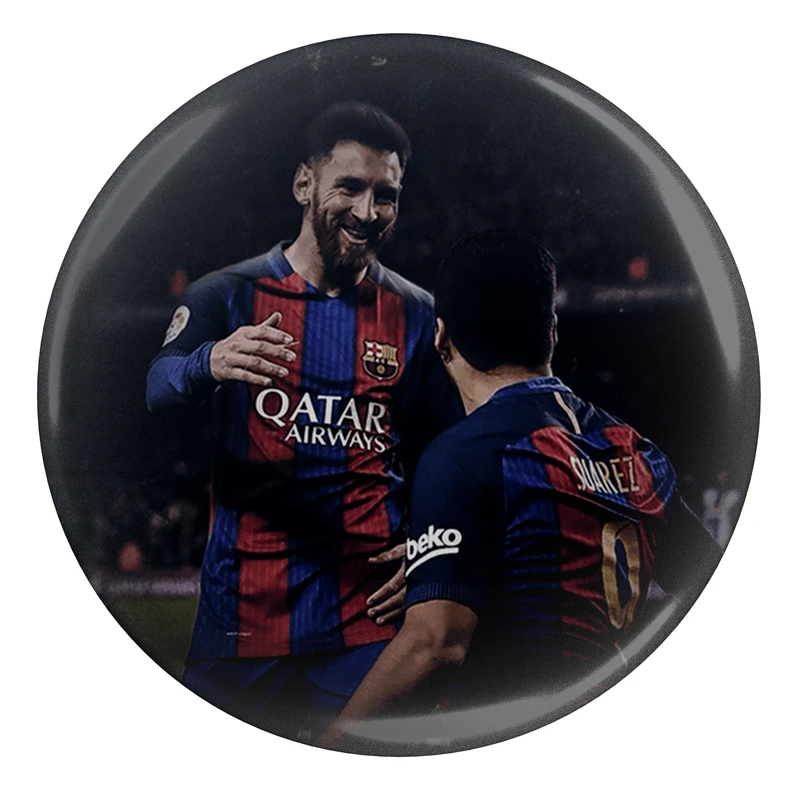 مگنت مدل طرح لوییس سوارز لیونل مسی بازیکن اروگوئه فوتبال بارسلونا اسپانیا مدل S5166 