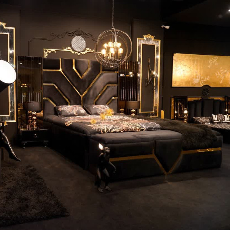 سرویس تخت خواب مدل عسل دو نفره پنج تکه