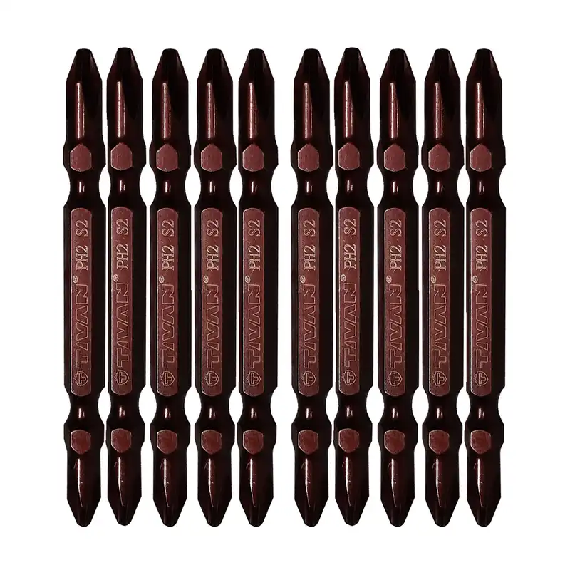 سری پیچ گوشتی دو سر چهار سو تیوان مدل HT - 002 مجموعه ده عددی