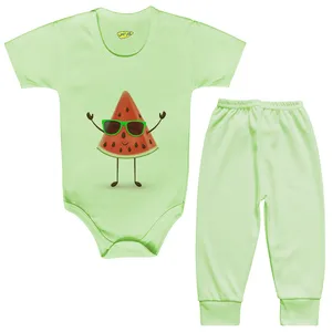 ست بادی و شلوار نوزادی کارانس طرح هندوانه مدل BSTG-4001