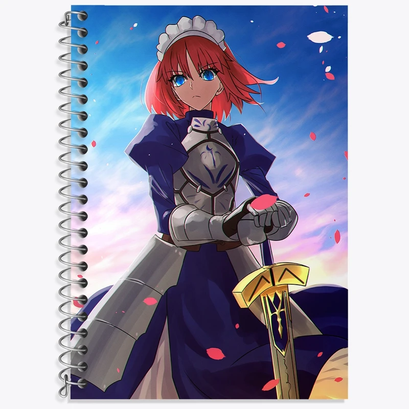 دفتر زبان 50 برگ خندالو مدل سه خط طرح بازی تسوکی هیمه‌ (Tsukihime) کد 34512