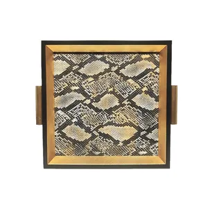سینی مدل چرمی پوست ماری