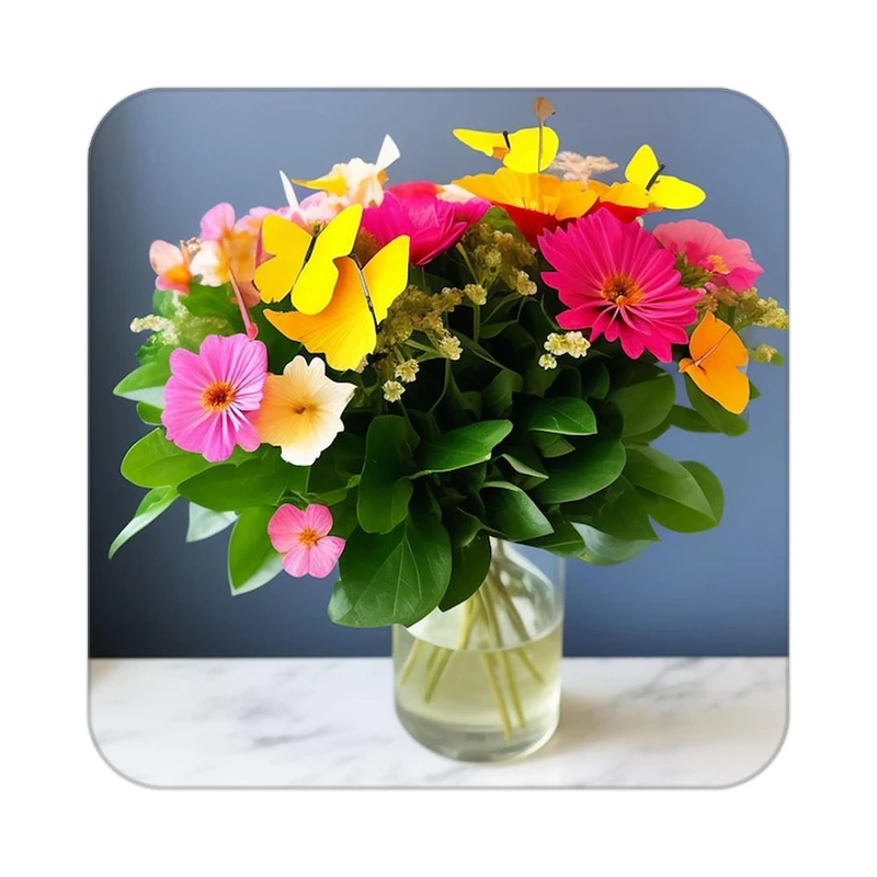 زیر لیوانی کاکتی طرح گل مدل mp17731