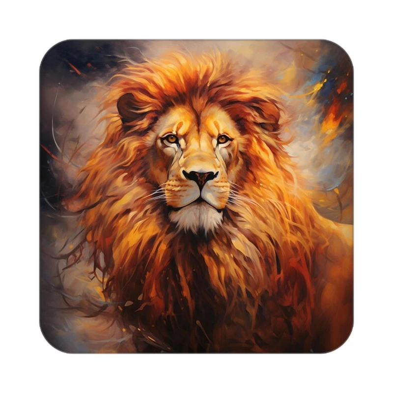 زیر لیوانی کاکتی طرح شیر مدل mp23654