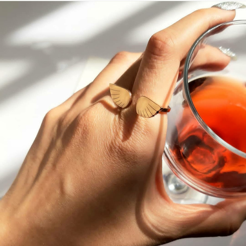 انگشتر زنانه مدل استیل بال فرشته 120