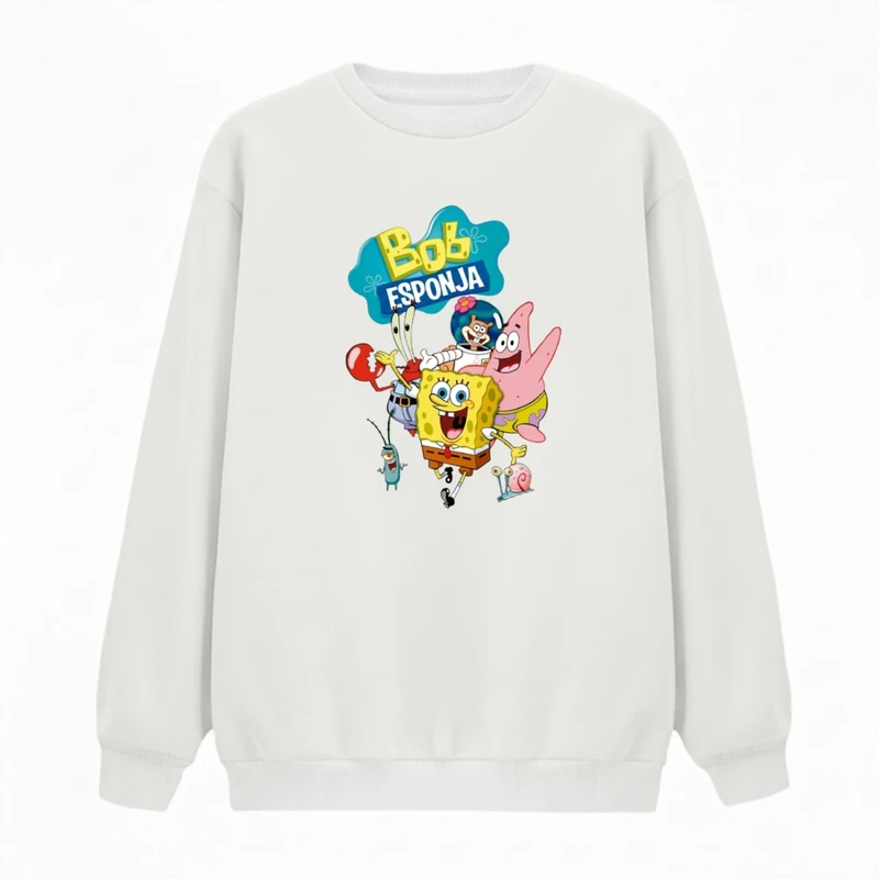 سویشرت زنانه مدل باب اسفنجی و دوستان کد v8 