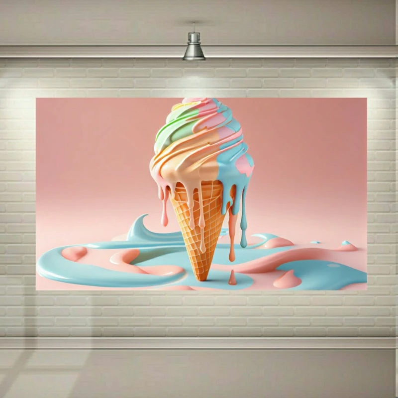 استیکر دیواری طرح بستنی میوه ای مدل SDA6804